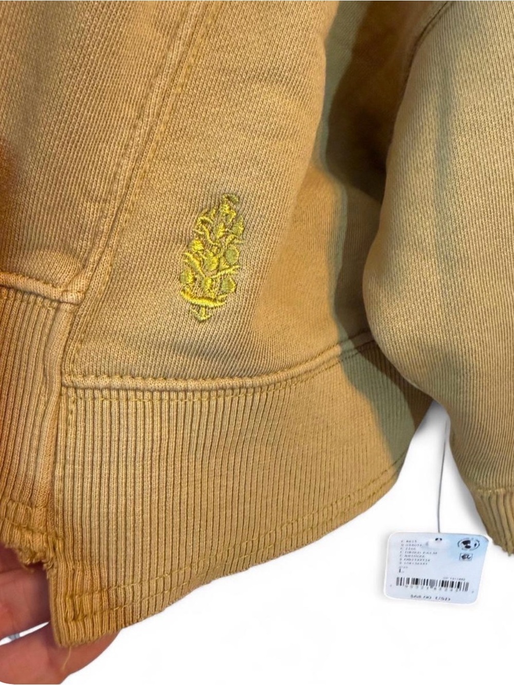 Free People Movement Intercept Short Sleeve Pullover in Dried Palm, NWT - Picture 4 of 6